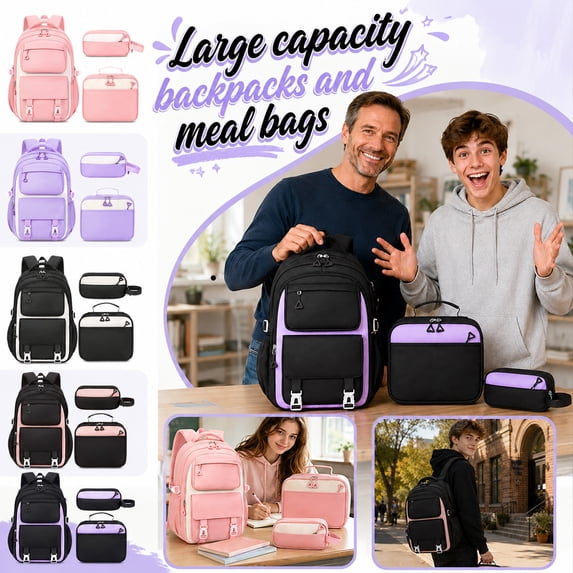 2026 New Large Capacity Backpack Bags Sports Travel Backpack College Bag with Pendant for Travel, Hiking, Gym, Daily, B