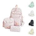 thumbnail image 1 of 2026 New Large Capacity Backpack Retro Bags Sports Travel Backpack College Bag with Pendant,Fashionable, Casual for School, Travel, Hiking, Gym, Daily，Three-piece set, Black, 1 of 5