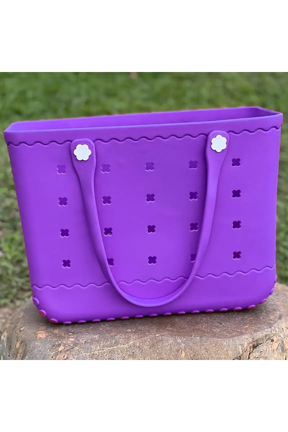 2026 New Large Capacity EVA Beach Tote Bag, Easy Organize & Clean, Sturdy Durable Travel Bag for Beach, Shopping, Outdoor Activities & Holiday Trips, Ideal Family Gift