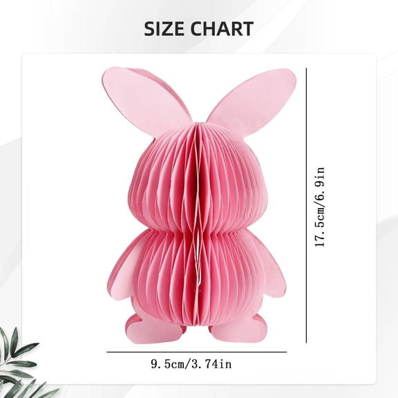 2026 New! Large Honeycomb Paper Easter Decoration Set, Includes Festive Bunnies Made of Tissue Paper for Vibrant Seasonal Wall or Table Display