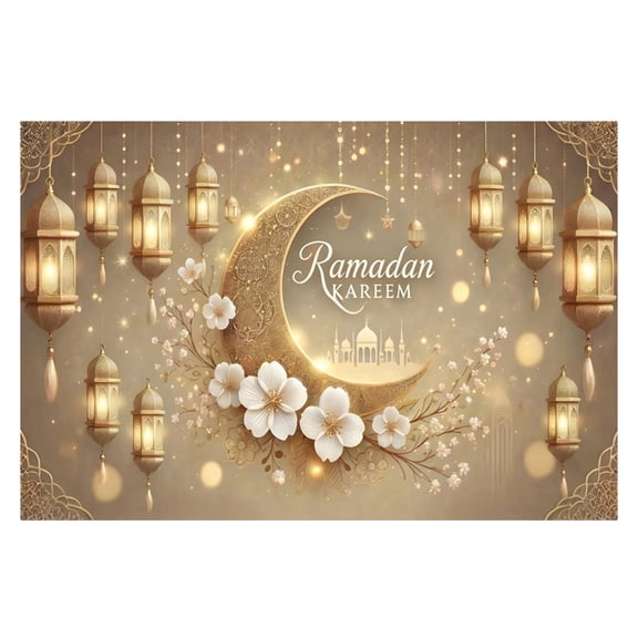 2026 New Large Ramadan Kareem Eid Wall Cloth Decor,Festive Celebration Banner Sign for Door Home Party,Hanging Backdrop for Indoor Outdoor Decoration,Ramadan Mubarak Holiday Decor 70.87×43.31 inches