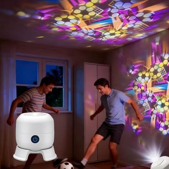 2026 New Led Starry Ocean Projector, Dream Space Projector, Football Projector, USB Rechargeable, Multi-Angle Projection Base, for Meditation, Bedroom, Home Theater