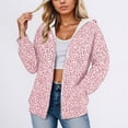 thumbnail image 1 of 2026 New Leopard Print Hoodie Women Oversized Trendy Hooded Pullover Sweatshirt Drop Shoulder Fall Graphic Hoodies(Pink,L), 1 of 3