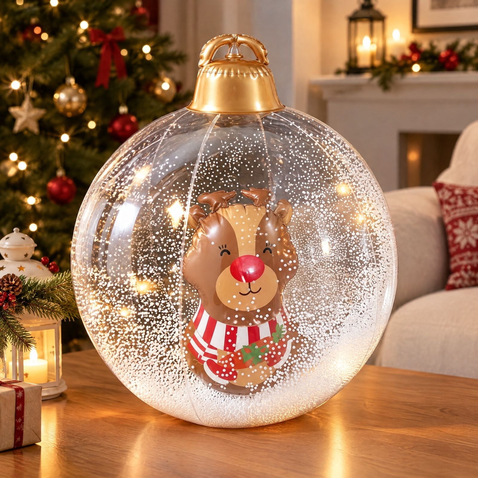 2026 New Light Up Inflatable Christmas Balls Ornaments, 24 Inch ...