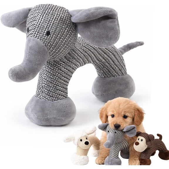 2026 New Linen Safari Companions, Durable Linen Dog Chew Toy with Squeaker, Safari Animal Chew Companion for Heavy Chewers and Bored Dogs