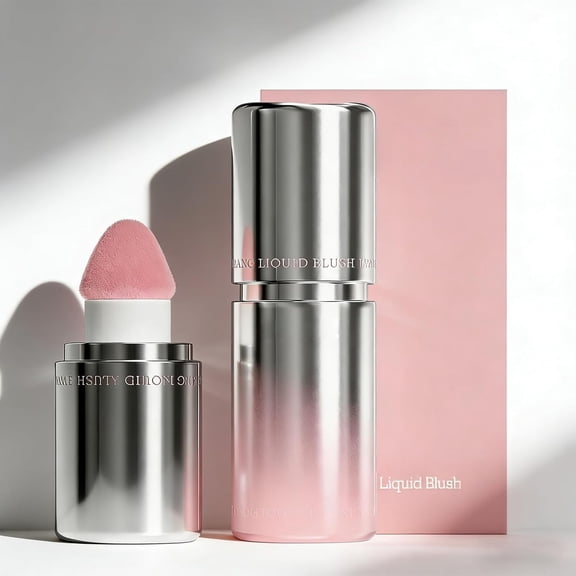 2026 New Liquid Blush, Jelly Color Matte Blush for Cheeks, High-Pigment Waterproof Blush with Sponge Head, Long Lasting Lightweight Natural Face Makeup Blush