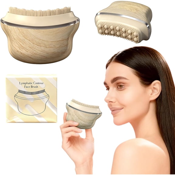 2026 New Lymphatic Contour Face Brush, Lymphatic Drainage Massager - Ergonomically Designed to Fit The Skin Precisely, Soft Bristles Care for The Skins, Relieve Fatigue