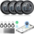 thumbnail image 1 of 2026 New [ MFi Certified] Air Tracker Tags-4 Pack (iOS Only), Bluetooth Tracker for Find My, Replaceable Battery, Key Finder and Item Locator Smart Tag for Keys, Bag, Luggage and More, 1 of 5