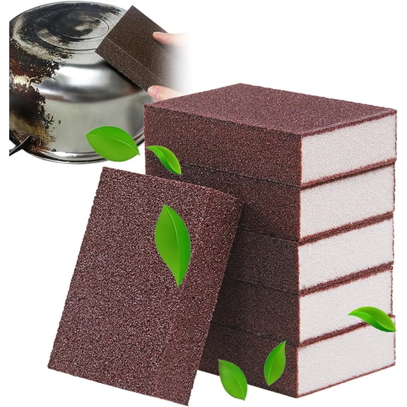 2026 New Magic Emery Cleaning Sponge, 5 Pack Rust Removing Magic Emery Sponge, Multi-Functional Eraser for Kitchen, Bathroom, Sink, Floor & Home Cleaning (5pcs)