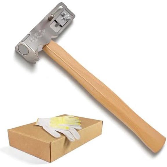 2026 New Magnetic Roofing Hammer, Ergonomic Magnet Roofing Hatchet, Built-in Utility Knife and Nail Claw,For Quickly Installing Nails And Removing Tiles, A Magical Roof Repair Tool