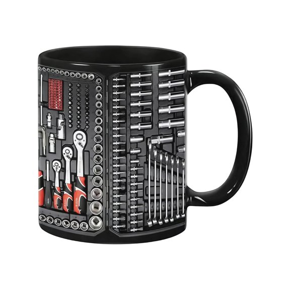 2026 New Mechanic Toolbox Mug Tool Box Coffee Mugs Unique Ceramic Cup Gift Coffee Cup Double-sided Design