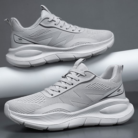 2026 New Men'S Spring Lightweight Sports Shoes, Men'S Solid Color Versatile Casual Shoes, In-Stock Breathable Running Shoes, Mesh Shoes