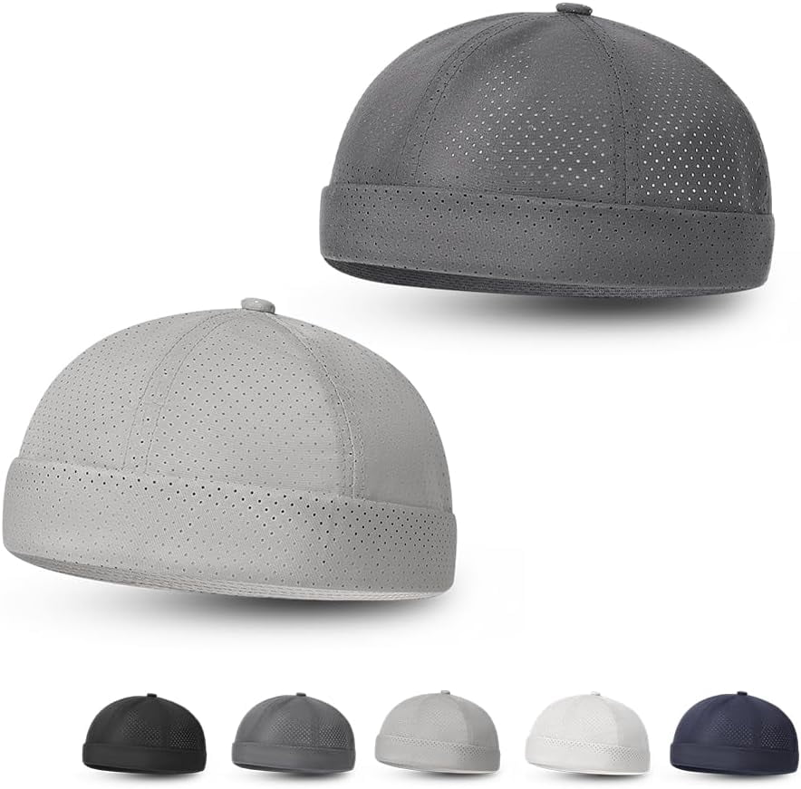 2026 New Men's Breathable Brimless Hat Summer Style Mesh, Ultra Cooling ...