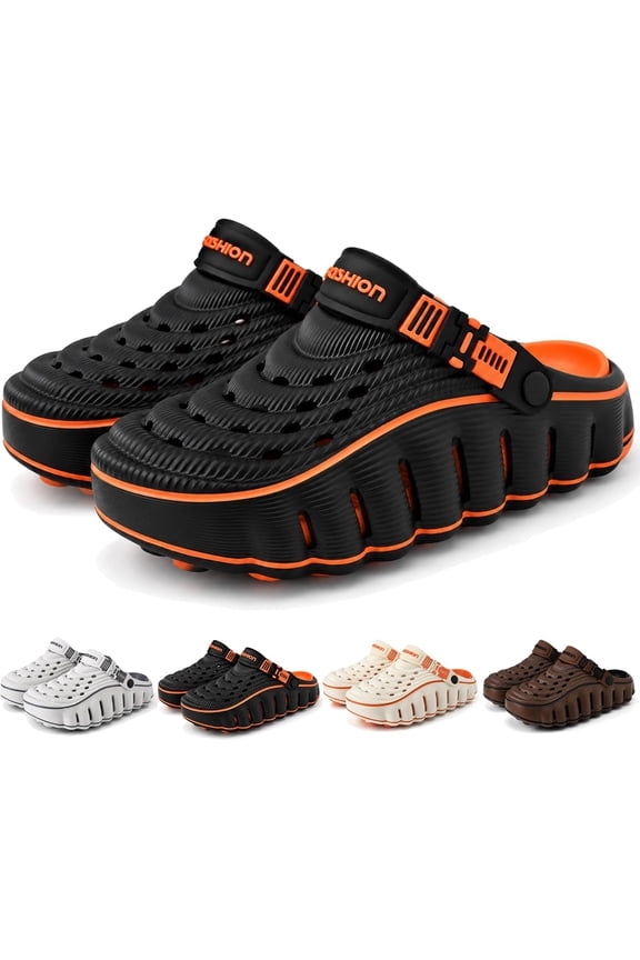 2026 New Men's Cloud Walk Clogs - Summer Comfortable Lightweight Cushioned Arch Support Thick-Sole Non-Slip Clogs