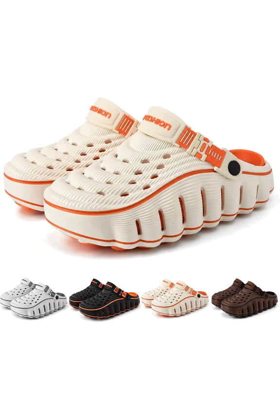 2026 New Men's Cloud Walk Clogs - Summer Comfortable Lightweight Cushioned Arch Support Thick-Sole Non-Slip Clogs