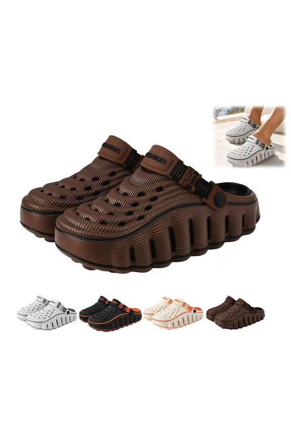 2026 New Men's Cloud Walk Clogs - Summer Comfortable Lightweight Cushioned Arch Support Thick-Sole Non-Slip Clogs