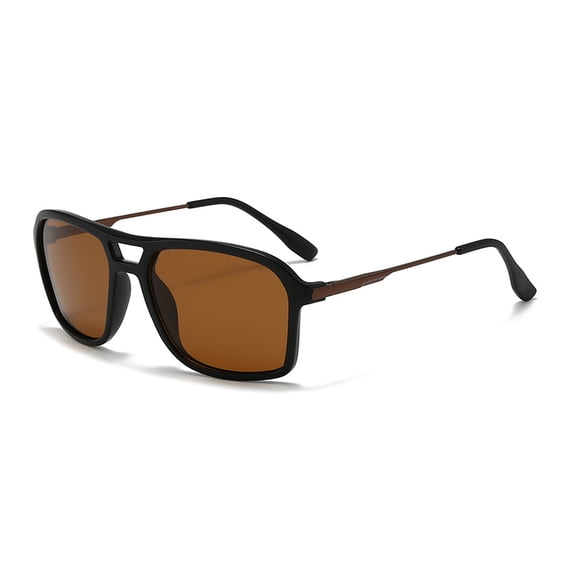 2026 New Men's Polarized Sunglasses for Fishing, Outdoor Sun Protection, UV Protection, Retro Double-Beam Large Frame Sunglasses for Women