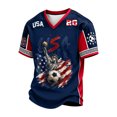 thumbnail image 1 of 2026 New Men's USA Soccer Jersey T-Shirt, United States Jersey Soccer 2026 Country Team V Neck Short Sleeve Fan International Football Shirt Retro Streetwear Top for Adult(Dark Blue, S), 1 of 4