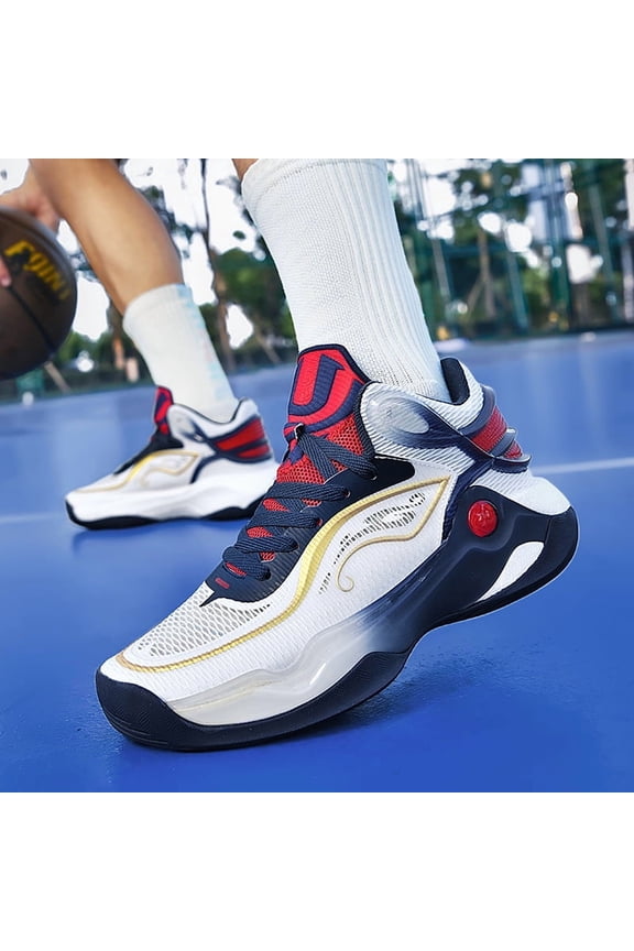 2026 New Men's and Women's Sports Shoes MD Combination Rubber Sole Basketball Shoes Men's Running Shoes Women's Sports Running Shoes (4 Colors)