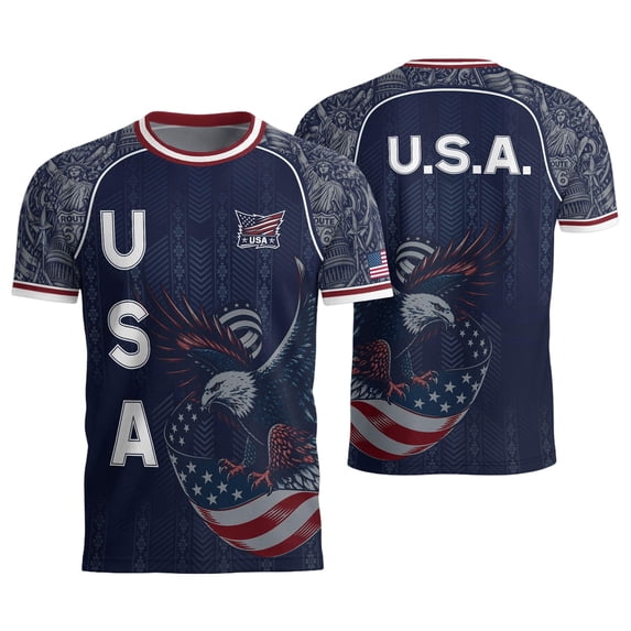 2026 New Mens USA Soccer Jersey T-Shirt Printed, United States Jersey Soccer, Crew Neck Short Sleeve Match Day Sweat Resistant Football Training Shirts for Adult(Beige, XL)