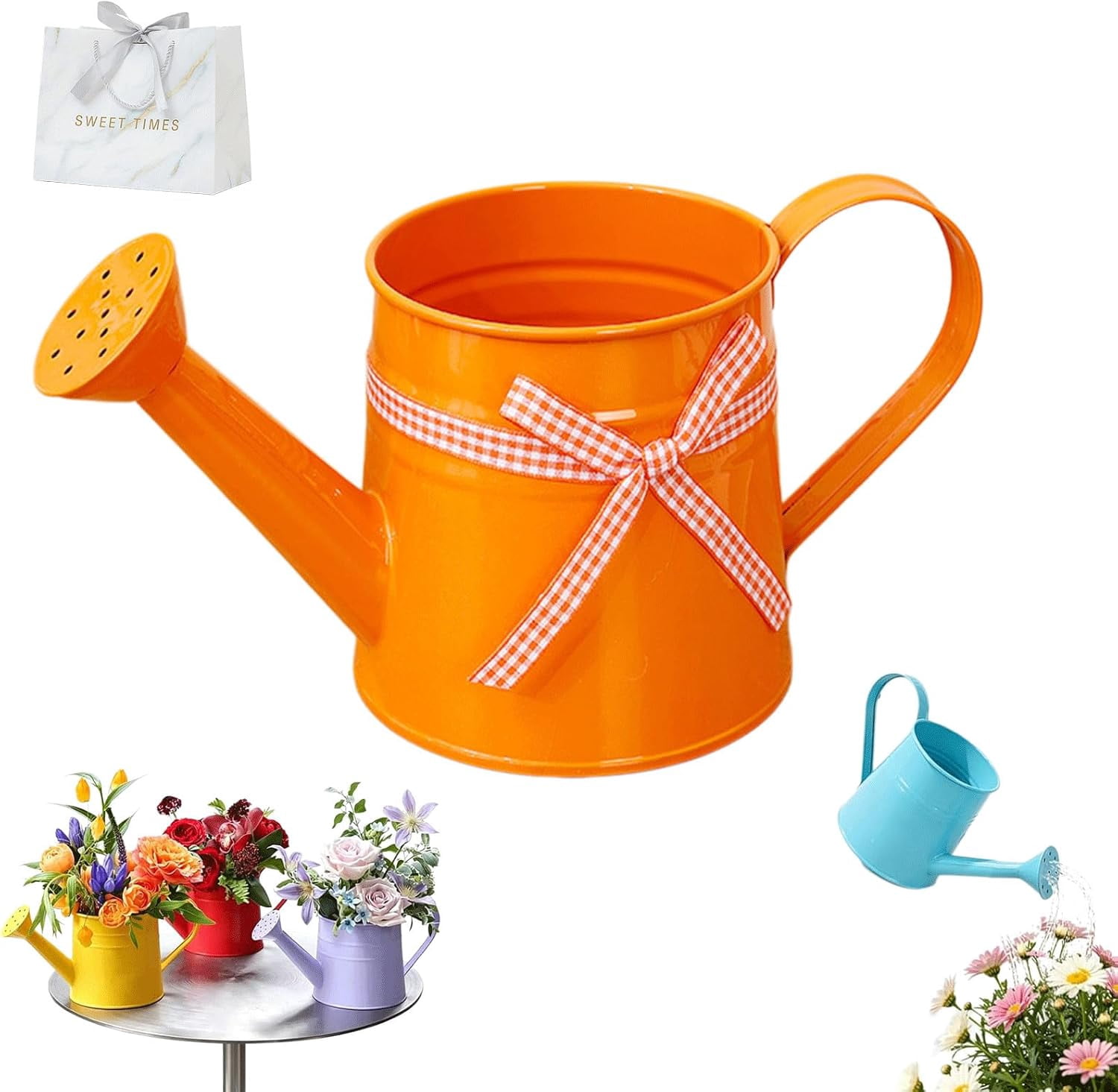 2026 New Metal Watering can,1L Tinplate Watering Kettle,Vintage Metal Waterings Cans for Flowers, Indoor & Outdoor Plants, Lawn & Garden Irrigation Tool (A)