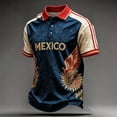 thumbnail image 1 of 2026 New Mexico Soccer Jersey Men, Mexican Jersey Soccer T-Shirt, Jersey De Mexico Polo Collar Short Sleeve Football Shirt, Athletic Training Uniform for Adult, 1 of 4