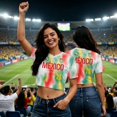thumbnail image 1 of 2026 New Mexico Soccer Jersey Women for Fans, Mexican Jersey Soccer Crop Top, Jersey De Mexico V-Neck Short Sleeve Football Apparel Outdoor Training Daily T Shirt for Adult, 1 of 6