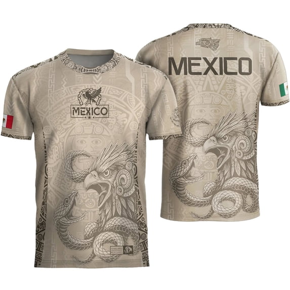 2026 New Mexico Soccer Jerseys Men, Casual Athletic Top for Men, Mexican Jersey Soccer T-Shirt, 2D Printed Short Sleeve Crew Neck Training & Match Fan Shirt for Adult
