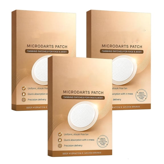 2026 New Micro Tanning Patch for Face and Body, Streak-Free Tan Patches, 7 Patches per Box, Advanced Microneedle Technology for Even Application,3 Boxes