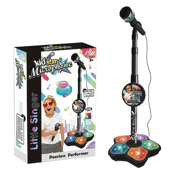 2026 New Microphone with Stand, Mini Karaoke Machine Cute Musical Toys, Portable Karaoke Machine for Singing