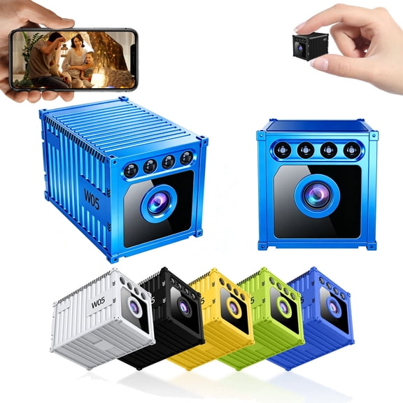 2026 New Mini 4K HD Hidden Camera – Ultra-Small WiFi Wireless Cam with Motion Detection, App Control, Cloud & SD Storage (Blue)