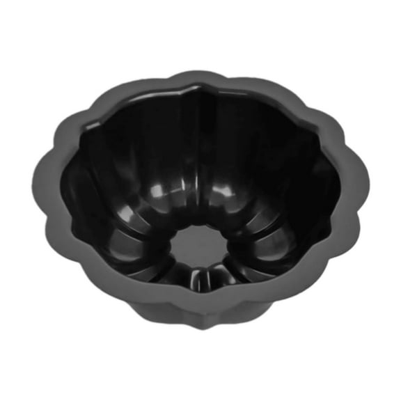 2026 New Mini Budtcake Pan, 4 Inch Black Nonstick Fluted Lava Cake Pans Mini Chocoflan Mold Small Flan Mold Individual Baking Cups Thanksgiving Pumpkin Muffin Pans 1PC