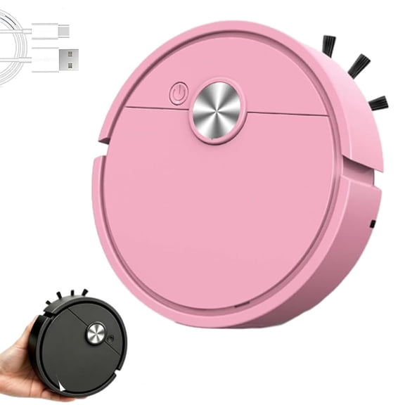 2026 New Mini Car Robot Vacuum Cleaner, Compact 3 in 1 Rechargeable Sweeping & Mopping Robot for Home and Car, Smart Auto Cleaning for Pet Hair, Dust, Hard Floors, Carpet, Desk