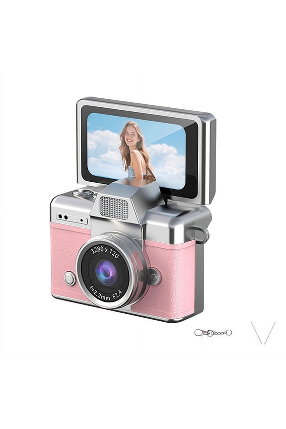 2026 New Mini Digital Camera with 1.47 in LCD Screen 720P, Built-In Flash, Strap and Keychain - Ideal for Travel, Study, And Concerts
