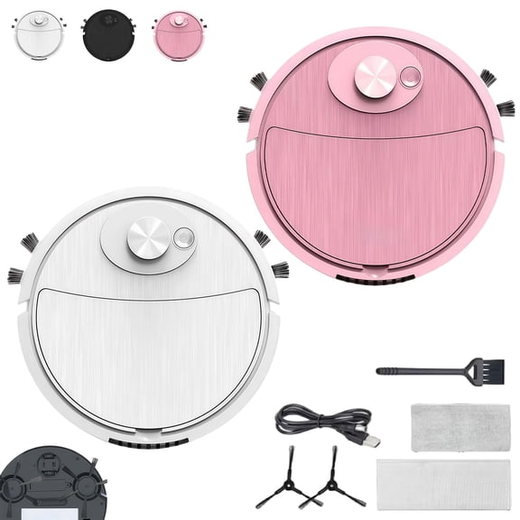 2026 New Mini Robot Vacuum for Car, Car Robot Vacuum, Compact Mini Cleaner Sweeping Robot, 3 in 1 Rechargeable Smart Cleaning Machine with Wet Mopping for Hard Floors Pet Hair Carpets