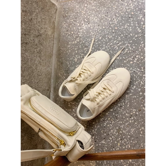 2026 New Model Grape Ma Style Soft Round Toe Lace-Up Sneakers Versatile ...