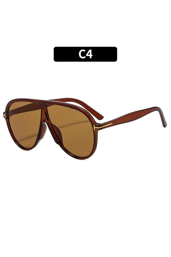 2026 New Model Personalized Large Frame Aviator Sunglasses Versatile Street Style Sunglasses European and American Outdoor Sun Protection Vacation Sunglasses for Women