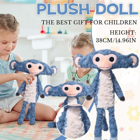 2026 New Monkey Plush Toys, Stuffed Animals Toys Monkey Soft Pillow Toys, Doll Plush Toy Handheld Sleeping Doll, Best Birthday Gifts for Holiday Xmas Easter for Friend and Family (Monkey, Blue)