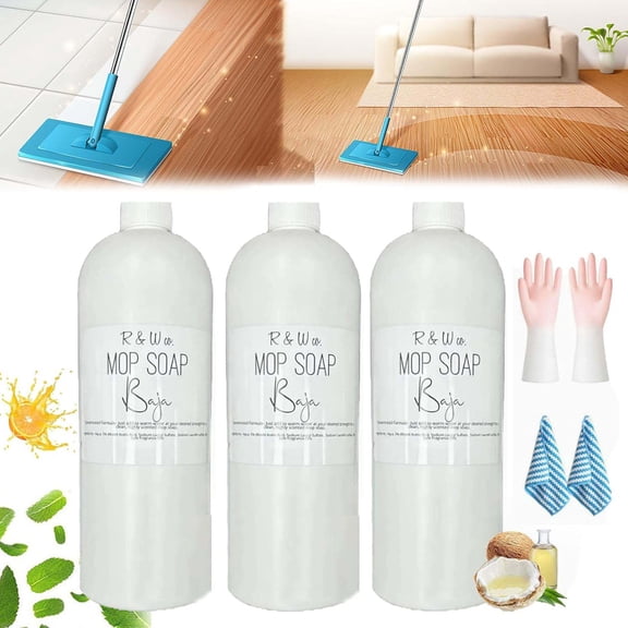 2026 New Mop Soap Brazilian Waves, Highly Scented Multi-purpose Waves Mop Soap, Long-Lasting Freshness for All-Day, Multisurface Deep Cleans Tough Floor Stains for Bathroom & Kitchen(3PCS)