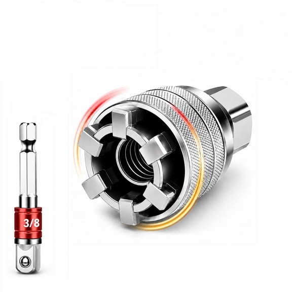 2026 New Multi-Function Universal Socket Wrench Tool, 3/8"-3/4" Self Adjusting Adjustable Socket Wrench for Ratchet & Drill