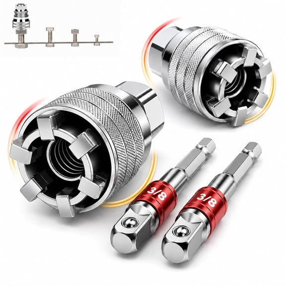2026 New Multi-Function Universal Socket Wrench Tool, 3/8"-3/4" Self Adjusting Adjustable Socket Wrench for Ratchet & Drill