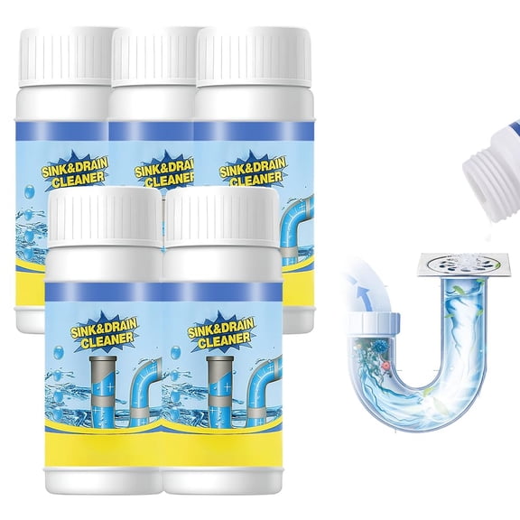 2026 New Multi-functional Drain Cleaner Powder, Quick Foaming Heavy Clog Remover for Kitchen, Bathroom, Shower & Sewer Drains