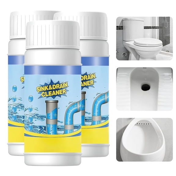 2026 New Multi-functional Sink & Drain Cleaner Powder, Quick Foaming Heavy Duty Clog Remover for Kitchen, Bathroom, Shower & Sewer Drains (3PCS)