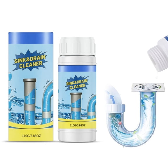 2026 New Multi-functional Sink & Drain Cleaner Powder, Quick Foaming Heavy Duty Clog Remover for Kitchen, Bathroom, Shower & Sewer Drains