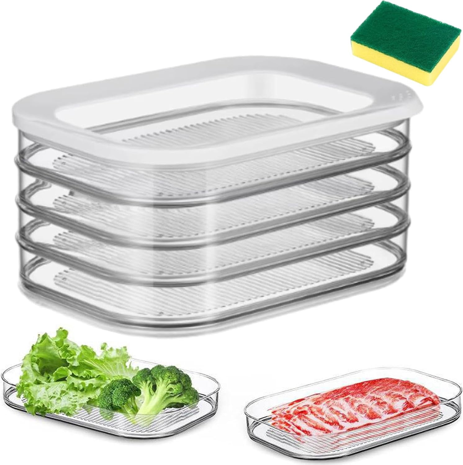2026 New Multi-layer Food Storage Box with Lid, Deli Meat Container for ...