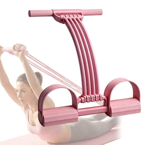 2026 New Multifunction Pedal Resistance Band, Upgraded 8 Tube Exercise Band, Foot Pedal Pull, Back Stretch & Chest Expand, Portable Latex Fitness