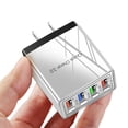 thumbnail image 1 of 2026 New Multifunctional 4 Port Fast LED QC 3.0 USB Hub Wall Charger 3.1A Power Adapter US Plug, 1 of 7