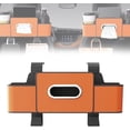 thumbnail image 1 of 2026 New Multifunctional Car Back Seat Storage, Firmstaunch Multifunction Car Seat Back Storage Box, Car Backseat Organizer, Universal Accessories with 2 Cup Holders, Tissue Box, Hooks (Orange), 1 of 7