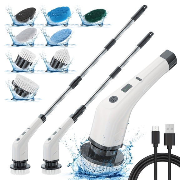 2026 New Multifunctional Electric Cleaning Brush, Telescopic Long Handle 7-in-1 Cleaning Brush, Cleaning Tool, Household Floor And Kitchen Sweeping Brush