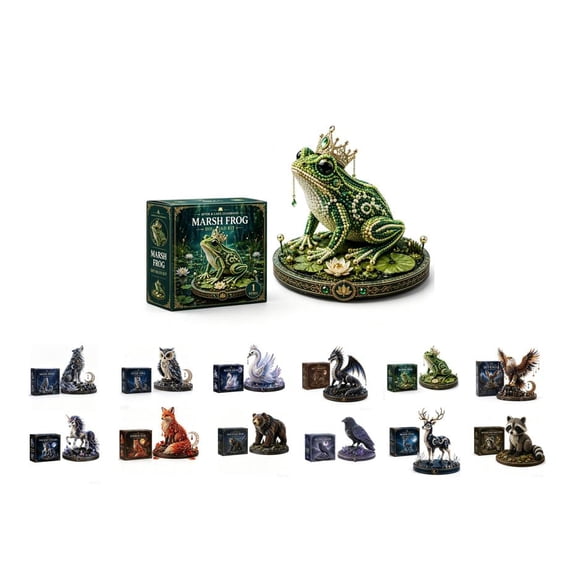 2026 New Mythical Guardian 3D Beaded Animal Kit, Complete Diy Animal Beading Kit (Marsh Frog)